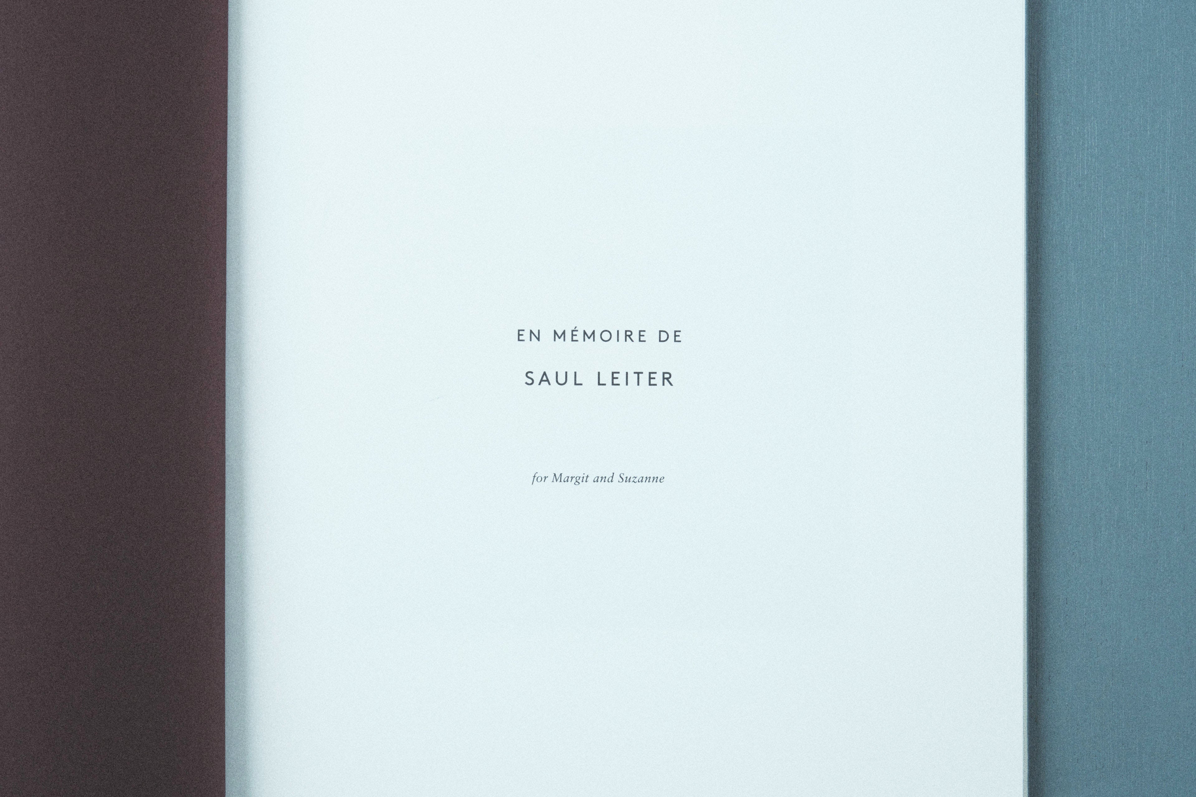 en mémoire de saul leiter 写真集 EN MEMOIRE DE SAUL LEITER（second edition） | granne308