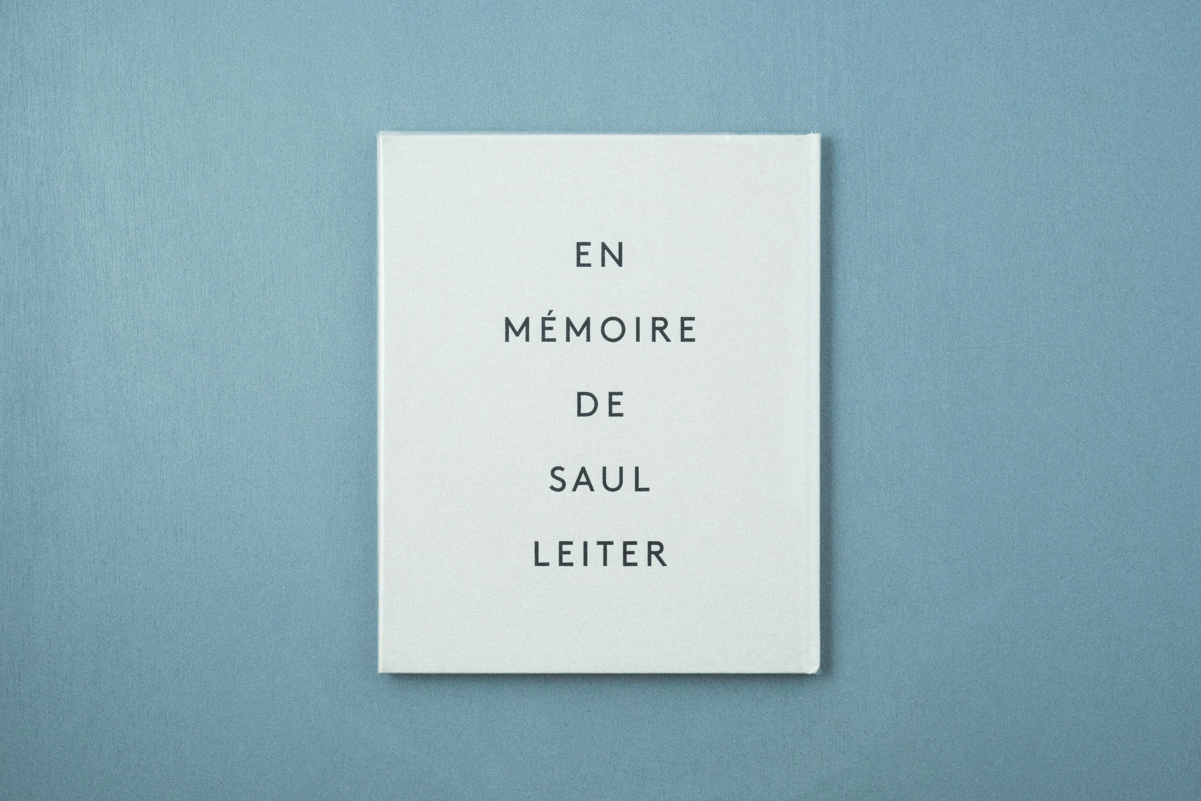 写真集】 EN MEMOIRE DE SAUL LEITER by Francois Halard First